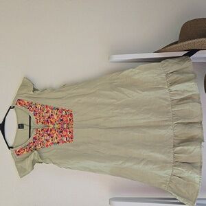 Lioness dress sage green color size M embroidered bodice